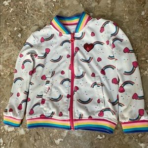 ❤️🌈Girls’ Size 5 Heart & Rainbow Zip-up Jacket and Shorts❤️🌈